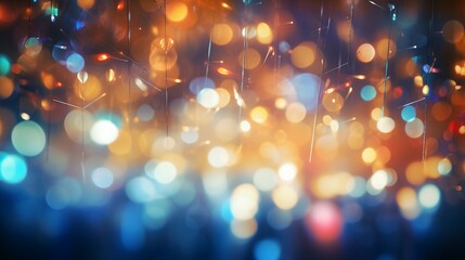 Mesmerizing Celebration Atmosphere with Colorful Bokeh and Luminous Flare - Perfect for Festive Backgrounds and Artistic Decorations!