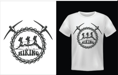 Hiking t-shirt design, outdoor design