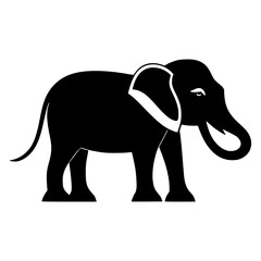   elephant silhouette vector illustration