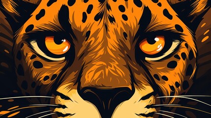 A close up of a cheetah's face
