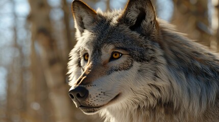 Obraz premium gray wolf portrait