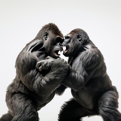 fighting gorillas
