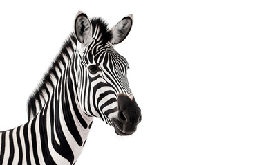 Zebra Stripes: A Visual Delight in Classic Black and White Isolated on Transparent Background PNG.
