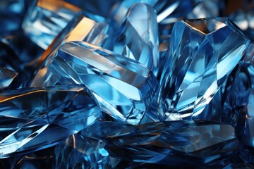  a pile of shiny blue diamonds sitting on top of a pile of other shiny blue diamond stones on top of a pile of other shiny blue and shiny blue diamonds.