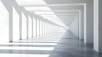 Abstract white background architecture, AI generative