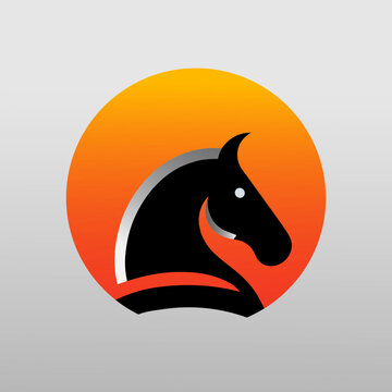Vector Illustration of Elegant and Modern Creative Horse Logo Symbol Design for Company