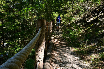 randonn&eacute;e en nature le long d'un sentier