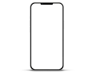 3d high quality vector smartphone mockups. Ultra realistic mobile device UI UX mockup for presentation template. Cellphone frame with blank screen isolated templates. 3d isometric illustration.