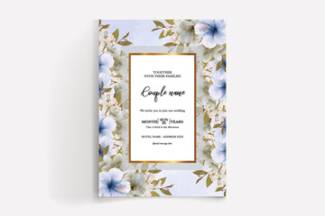 wedding invitation templates with white flowers