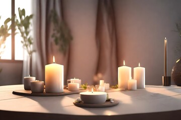 Obraz na płótnie Canvas candles on a table