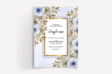 wedding invitation templates with white flowers