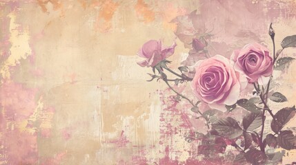 Vintage background with Flower Card Design