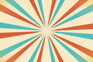 Retro rays grunge background. Vector abstract old wallpaper.