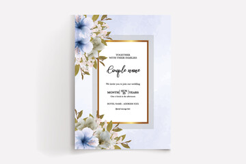 wedding invitation templates with white flowers