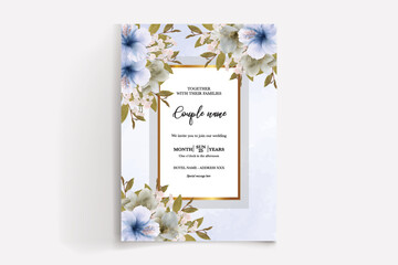 wedding invitation templates with white flowers