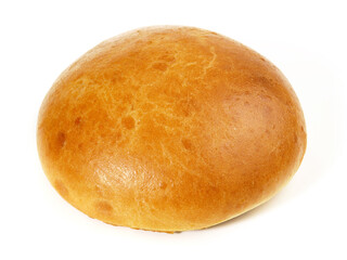 Homemade Hamburger Bun - Bread Rolls for Hamburger isolated on white Background