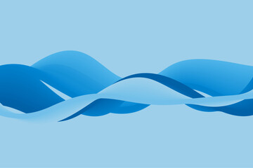 Abstract Blue smooth flowing dynamic wave background