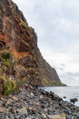 Remote village Calhau da Lapa on Madeira in a gorge