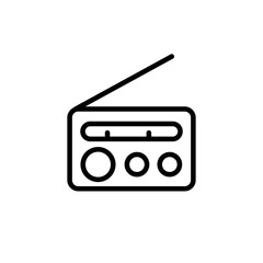 Radio Icon Vector Simple Design