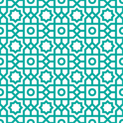 Seamless abstract geometric pattern in Arabian style