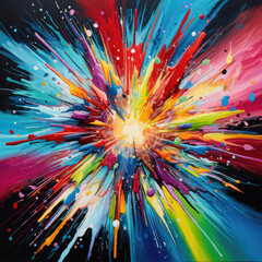 abstract colorful background, colorful abstract image with color explosion