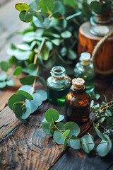 Aromatherapy for immune system and air purifier with eucalyptus leaves.