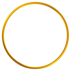 Simple gold circular frame - obrazy, fototapety, plakaty