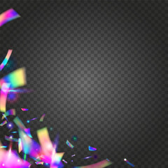 Rainbow Texture. Pink Disco Tinsel. Kaleidoscope Background. Party Element. Metal Prismatic Decoration. Flying Foil. Hologram Glitter. Modern Art. Violet Rainbow Texture
