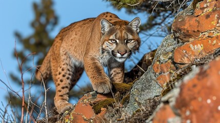 Fototapeta premium lynx in the zoo
