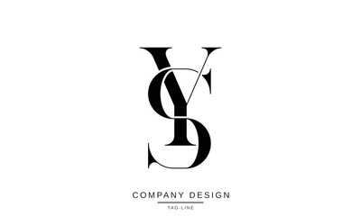 SY, YS, Abstract Letters Logo Monogram
