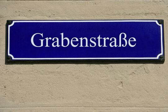 Emailleschild Grabenstraße