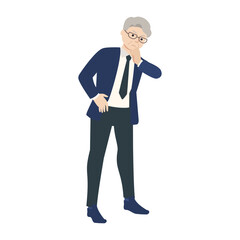 年配のビジネスマンのイラスト