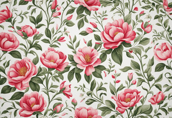 Fototapeta premium Stunning 3D Floral Wallpaper