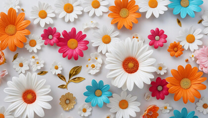 Stunning 3D Floral Wallpaper
