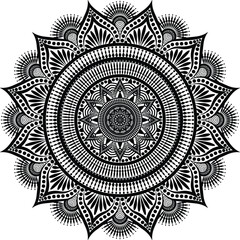 Beautiful floral pattern mandala art isolated on a white background, decoration element for meditation poster, yoga, banner, henna, invitation, cover page, design element mandala art, vector art