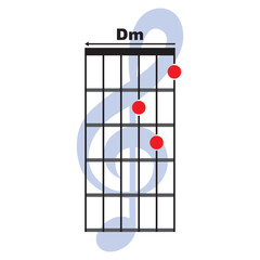 Dm guitar chord icon