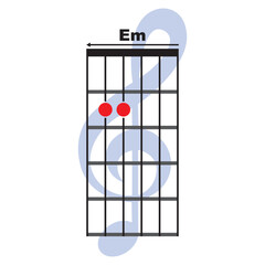 Em guitar chord icon