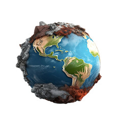 Earth science isolated on transparent background