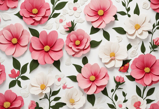 Fototapeta 3d wallpaper of beautiful flower background