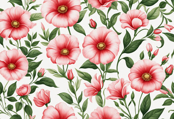 Obraz premium Stunning 3D floral wallpaper