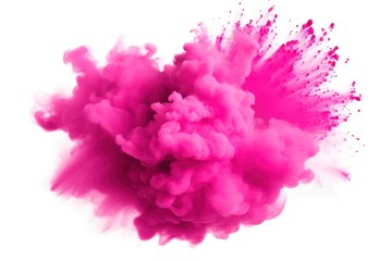  a pink cloud of smoke is flying in the air on a white background with a white back ground and a white back ground with a white back ground and a white background.