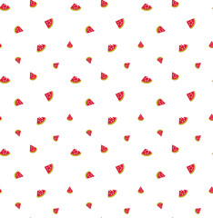 watermelon strawberry pattern seamless little fruit report inside white