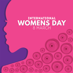 Women's Day background with lips