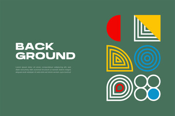 Geometric shape background in modern design style. Vector illustration.