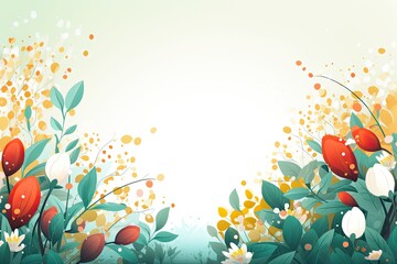 colorful flower spring background illustration