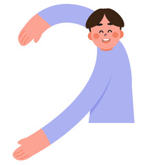 Young people put their hands together in the shape of a heart. Show your love for each other on Valentine's Day. SVG