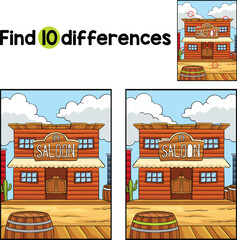 Cowboy Saloon Find The Differences