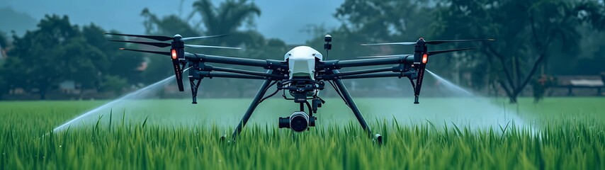agricultural drones - drones, agriculture, agri-tech, farming, automation, spraying - obrazy, fototapety, plakaty