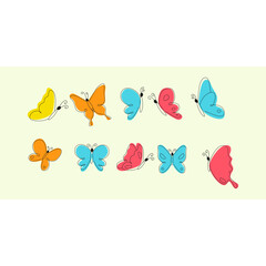 Naklejka premium Cute Butterfly Shape