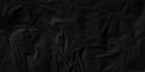 Black ripped wrinkly warp stain. crumpled paper texture. black fabric textured crumpled paper background. panorama black paper texture background. crumpled pattern texture background.